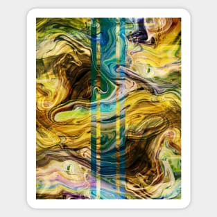 Colorful Abstract Fluidic Pattern Sticker